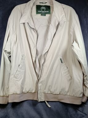 Weatherproof Light Cream Bomber Jacket. Inside And Outside Pockets..